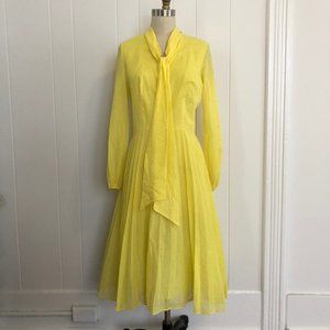 50"s Vintage Yellow Dress